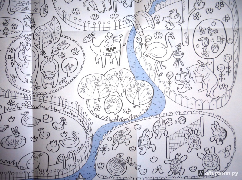 Иллюстрация 46 из 46 для Весёлый зоопарк. Раскраска-плакат | Лабиринт - книги. Источник: reader*s