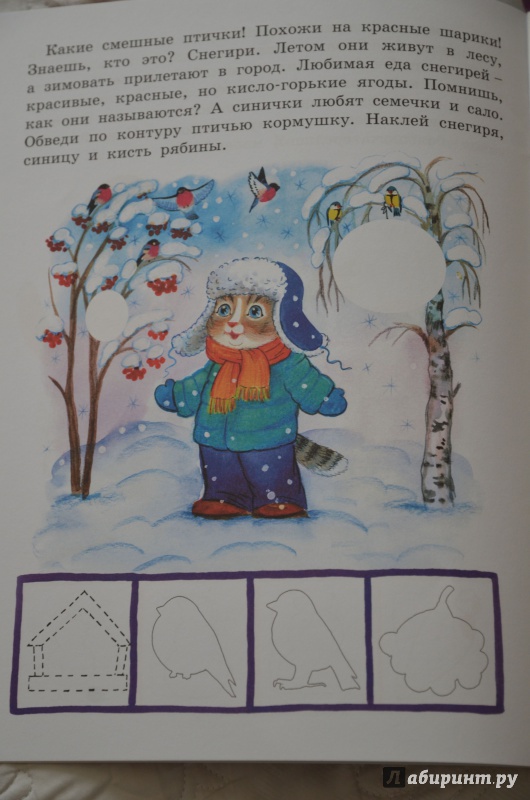 Иллюстрация 4 из 8 для Радуемся зиме. Наклейки для умных котят. 3-4 года | Лабиринт - книги. Источник: Xenox