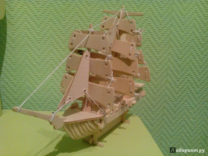 Иллюстрация 7 из 16 для Модель сборная деревянная модель Парусник | Лабиринт - игрушки. Источник: Sergey B.