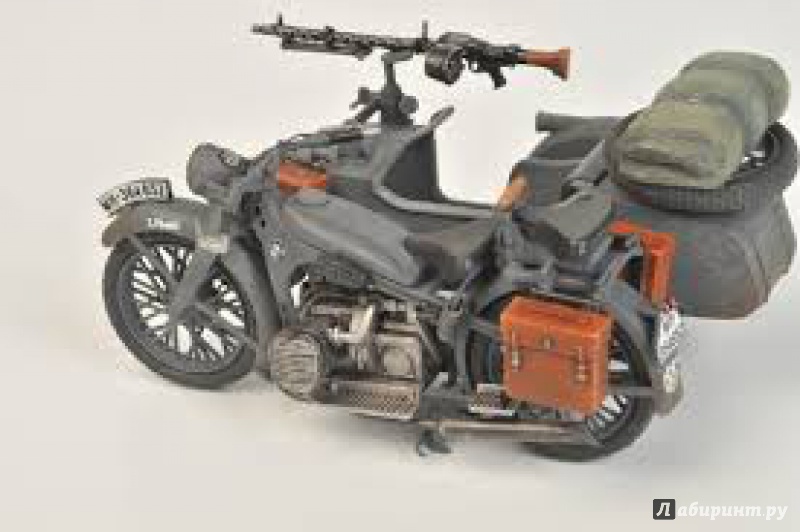 Иллюстрация 3 из 15 для Немецкий мотоцикл БМВ Р-12 с коляской (3607) | Лабиринт - игрушки. Источник: Иванова  Виктория