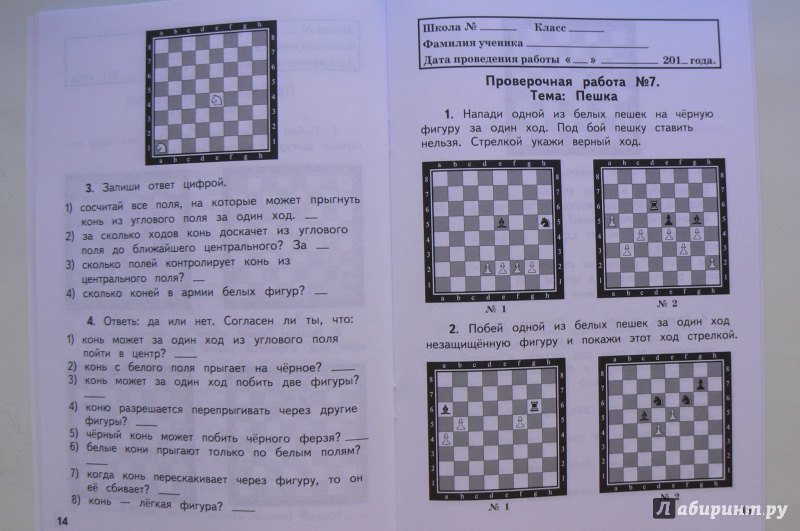 Иллюстрация 5 из 21 для Шахматы, первый год, или Там клетки черно-белые чудес и тайн полны. Тетрадь для проверочных работ - Игорь Сухин | Лабиринт - книги. Источник: Марина