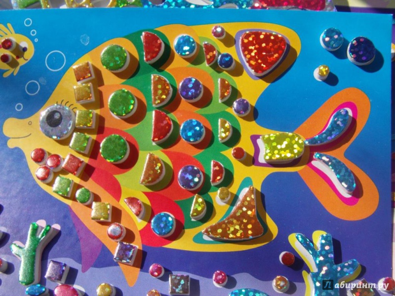 Иллюстрация 5 из 15 для Чудо-мастерская. Сверкающая мозаика "Рыбка. Морская звезда" (2774) | Лабиринт - игрушки. Источник: Elena Yudina