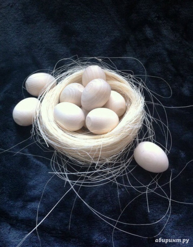 Иллюстрация 4 из 5 для Гнездо с яйцами под роспись (10 штук) (Д-670) | Лабиринт - игрушки. Источник: Zabava