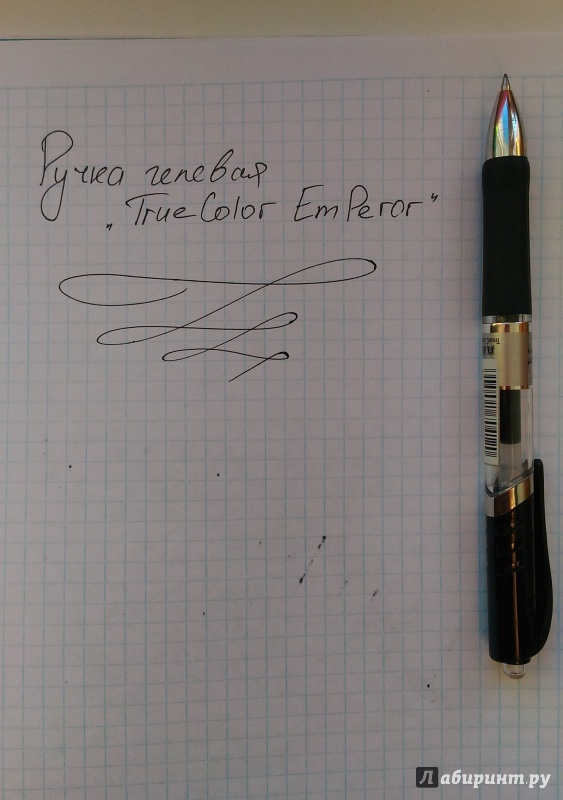 Иллюстрация 6 из 6 для Ручка гелевая 0.5 мм "TrueColor EmPeror" черная (А47-Ч) | Лабиринт - канцтовы. Источник: Sonya Summer