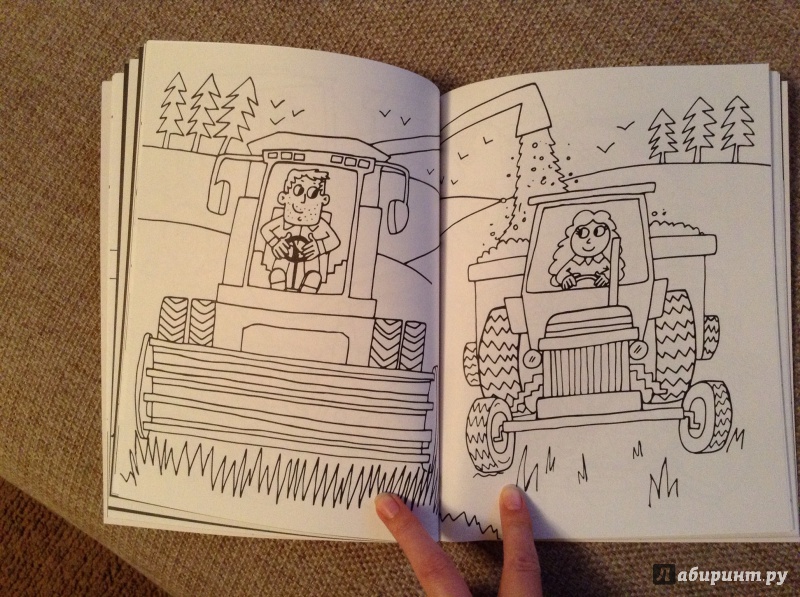 Иллюстрация 9 из 34 для Все тракторы и грузовики. Книжка-раскраска | Лабиринт - книги. Источник: Natik-15