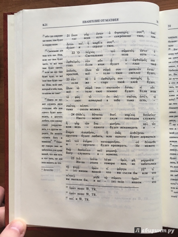 Иллюстрация 9 из 10 для Новый Завет на греческом языке с подстрочным переводом | Лабиринт - книги. Источник: Сащенко  Роман