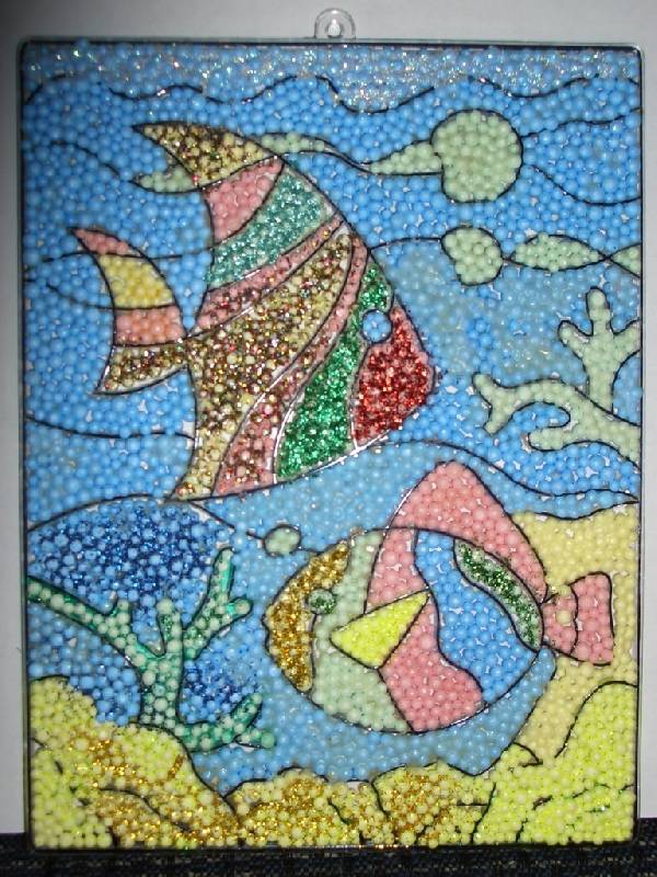 Иллюстрация 3 из 3 для Витраж большой: Рыба | Лабиринт - игрушки. Источник: sher