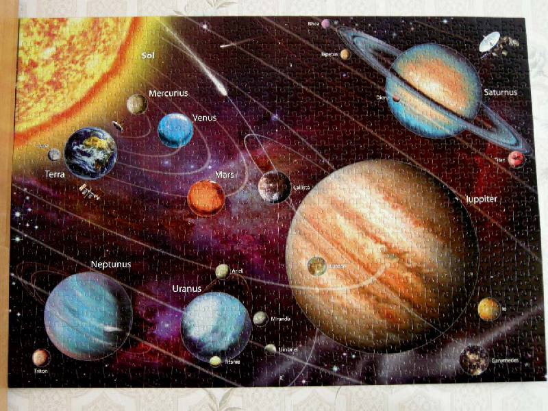 Иллюстрация 18 из 19 для Пазл-1000 "Солнечная система" (неон) (14461) | Лабиринт - игрушки. Источник: i.oxana