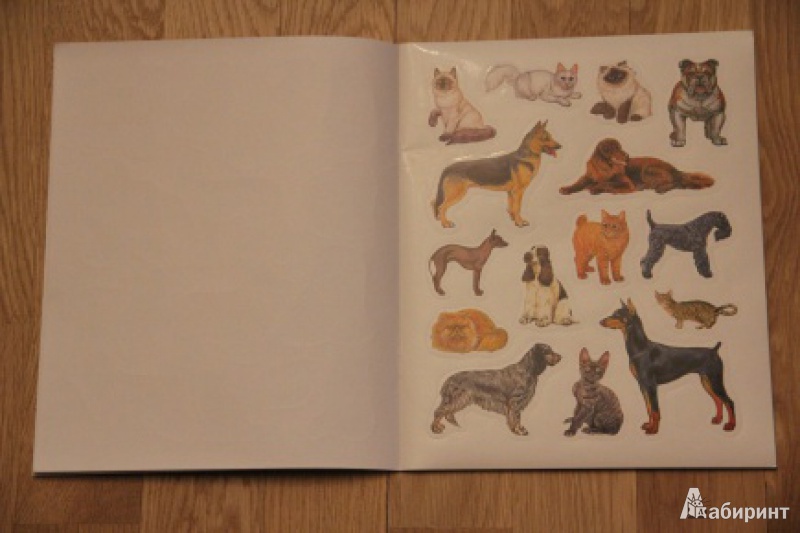 Иллюстрация 5 из 26 для Большая книга развивающих наклеек. Кошки и собаки | Лабиринт - книги. Источник: loko-moko