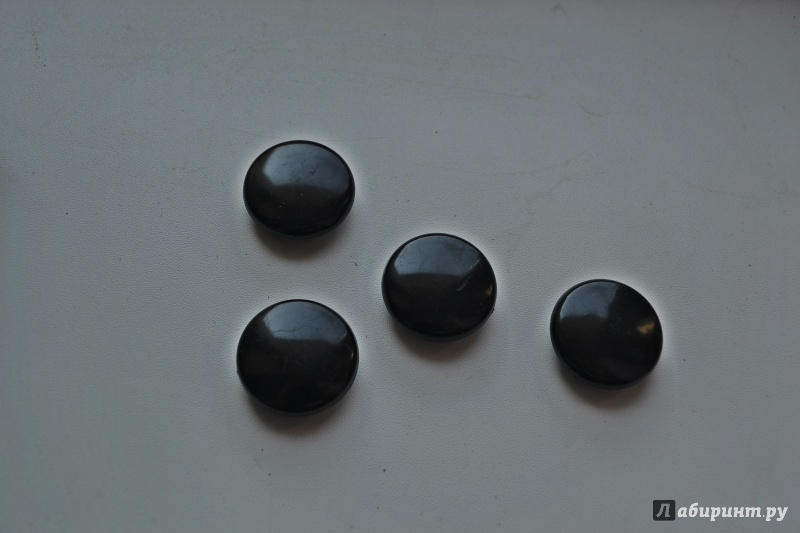 Иллюстрация 3 из 7 для Магниты (4 штуки, диаметр 30 мм, черные) (231734) | Лабиринт - канцтовы. Источник: Мармелюшка