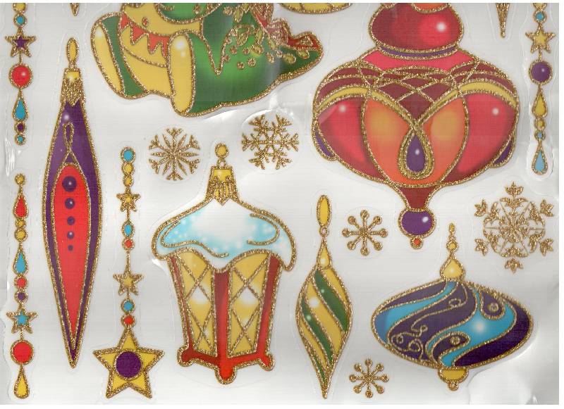 Иллюстрация 6 из 8 для Украшение новогоднее оконное "Елочные украшения" (22249) | Лабиринт - сувениры. Источник: gabi