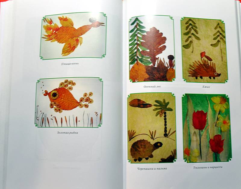 Иллюстрация 19 из 48 для Большая книга аппликаций из природных материалов - Наталия Дубровская | Лабиринт - игрушки. Источник: Ассоль