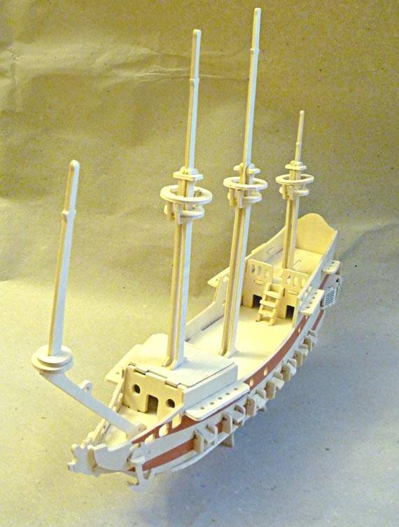 Иллюстрация 17 из 29 для Модель сборная деревянная Пиратский корабль | Лабиринт - игрушки. Источник: Дейдра