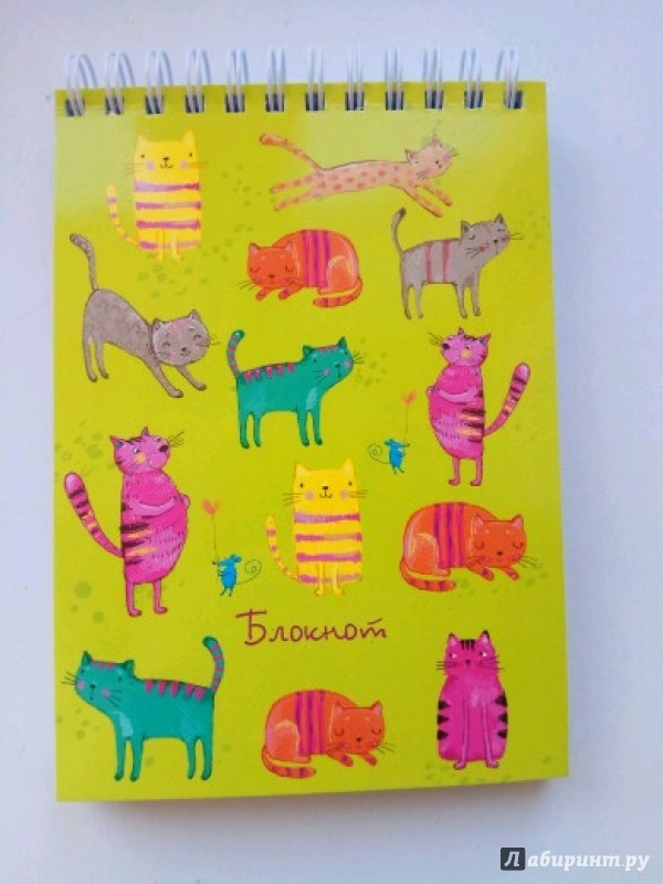 Иллюстрация 8 из 9 для Блокнот "Забавные коты" (120 листов, А6, гребень) (45418) | Лабиринт - канцтовы. Источник: Мария