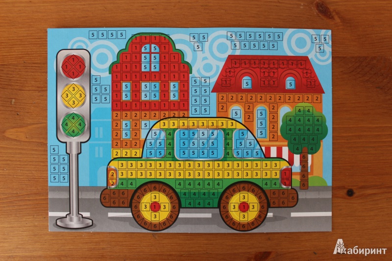 Иллюстрация 2 из 25 для Мозаика "Автобус и такси". 2 набора (97020) | Лабиринт - игрушки. Источник: so-vanille