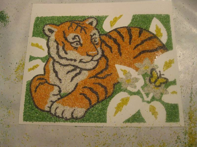 Иллюстрация 17 из 28 для Фреска "Тигр и бабочка" (407033) | Лабиринт - игрушки. Источник: Ольга П.