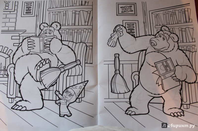 Иллюстрация 2 из 7 для Раскраска-люкс. Маша и медведь (№1329) | Лабиринт - книги. Источник: Анастасия Дмитренко (Назарова)