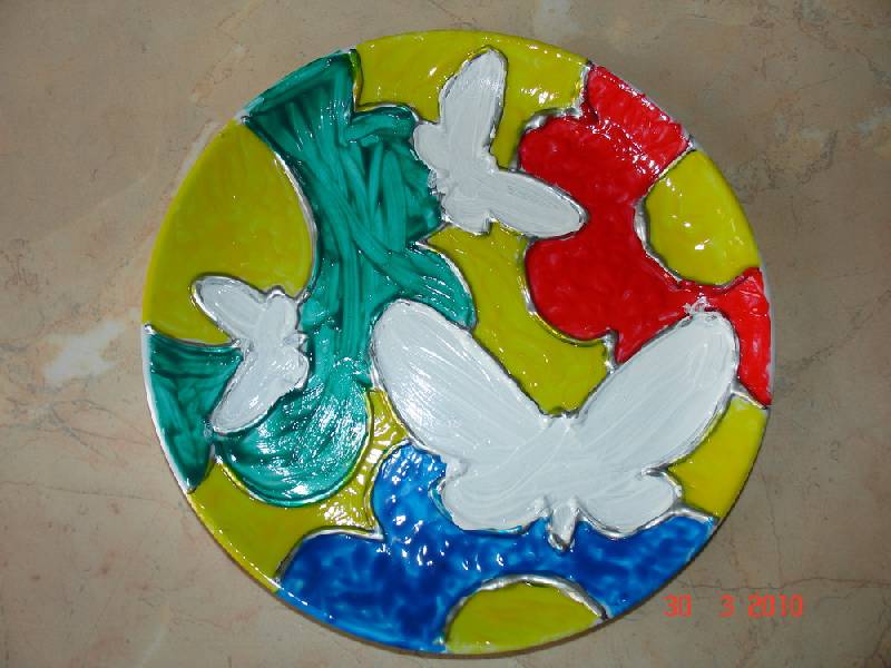 Иллюстрация 5 из 6 для Расписная тарелка "Бабочки" (717001) | Лабиринт - игрушки. Источник: urri23