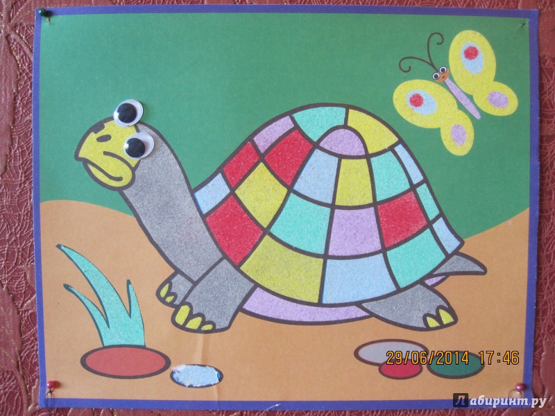 Иллюстрация 2 из 6 для Картинка из песка "Черепаха" (2630) | Лабиринт - игрушки. Источник: Русских  Юлия