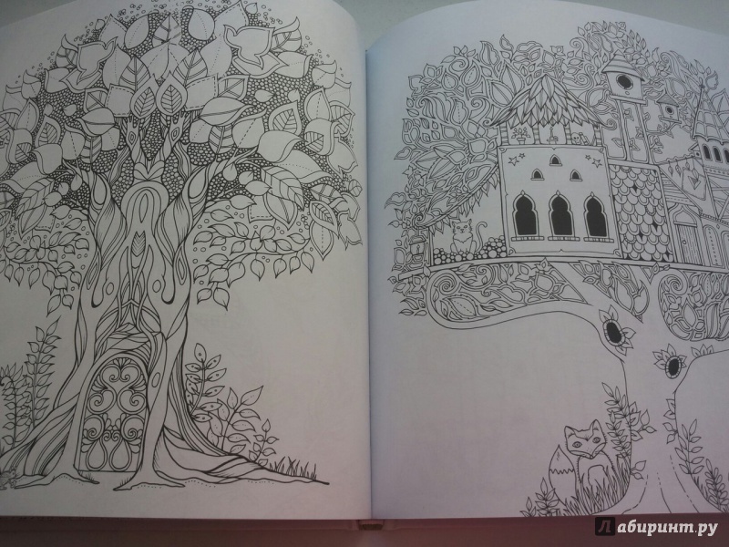 Иллюстрация 88 из 199 для Зачарованный лес. Книга для творчества и вдохновения - Джоанна Бэсфорд | Лабиринт - книги. Источник: Krokys