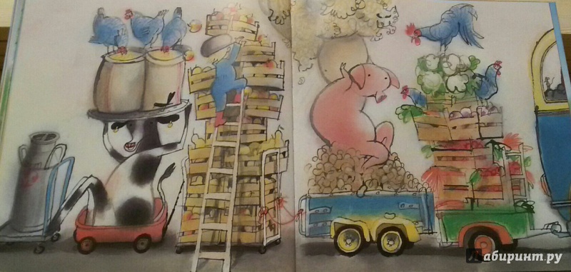 Иллюстрация 17 из 47 для Фермер Вилли едет на рынок - Лисхаут Ван | Лабиринт - книги. Источник: snemelk