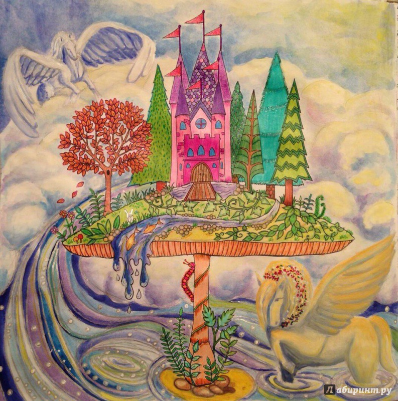 Иллюстрация 154 из 199 для Зачарованный лес. Книга для творчества и вдохновения - Джоанна Бэсфорд | Лабиринт - книги. Источник: Rain