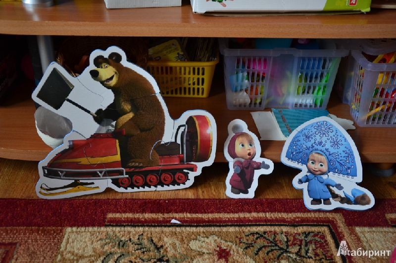 Иллюстрация 2 из 2 для Маша и Медведь. Пазл-контур "Зима" (01445) | Лабиринт - игрушки. Источник: annk79
