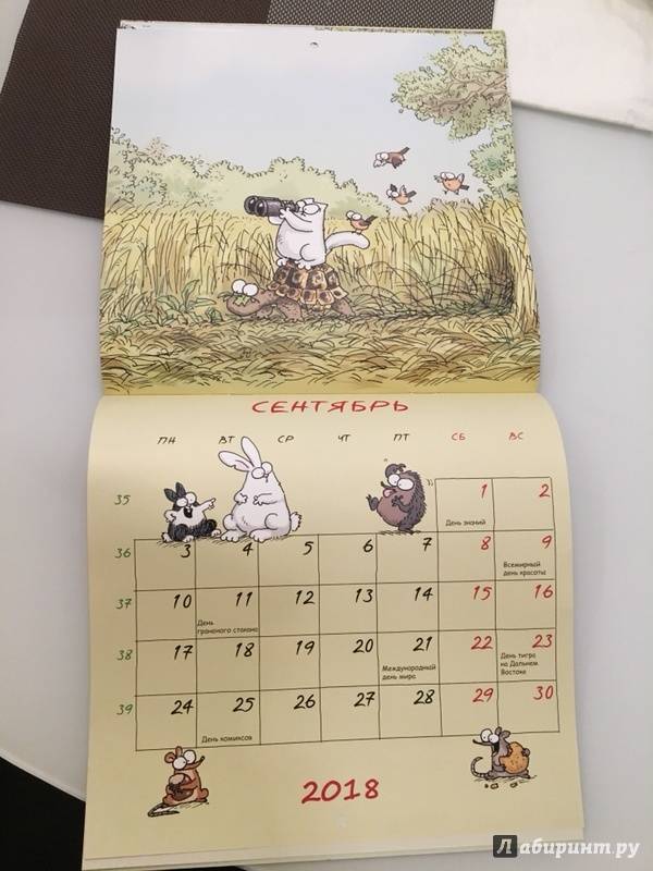 Иллюстрация 32 из 36 для Кот Саймона. Календарь 2018 - Саймон Тофилд | Лабиринт - сувениры. Источник: Ninelle