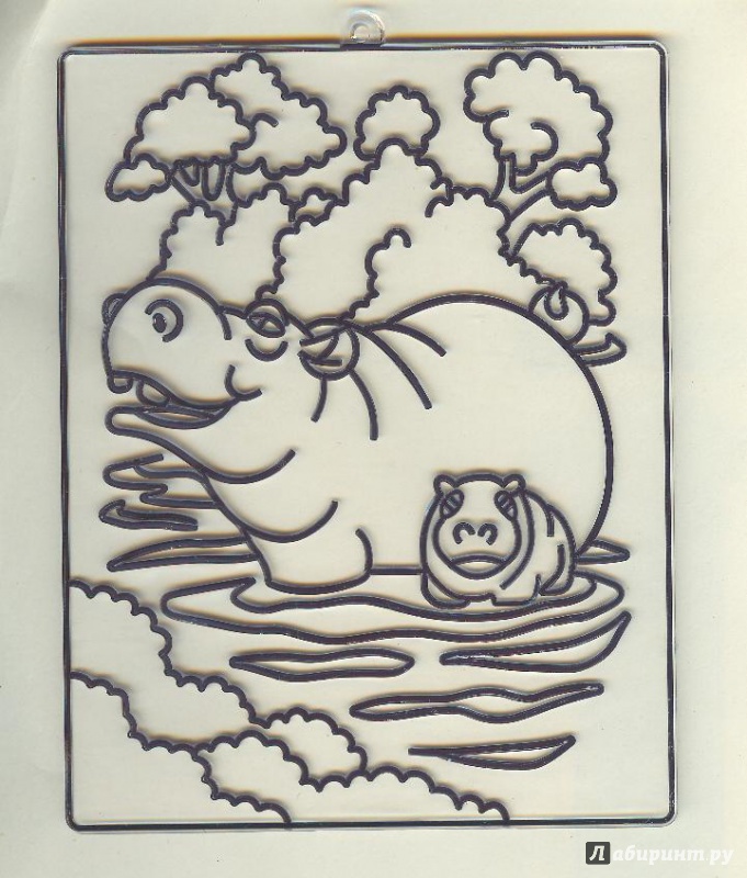 Иллюстрация 3 из 3 для Набор Витражи, "Лев и бегемот" (в пакете) (GT7635) | Лабиринт - игрушки. Источник: Яровая Ирина