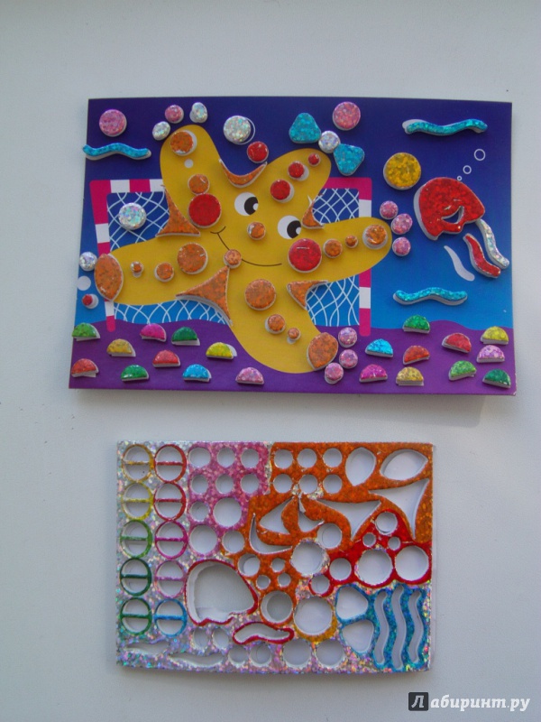 Иллюстрация 6 из 15 для Чудо-мастерская. Сверкающая мозаика "Рыбка. Морская звезда" (2774) | Лабиринт - игрушки. Источник: Elena Yudina
