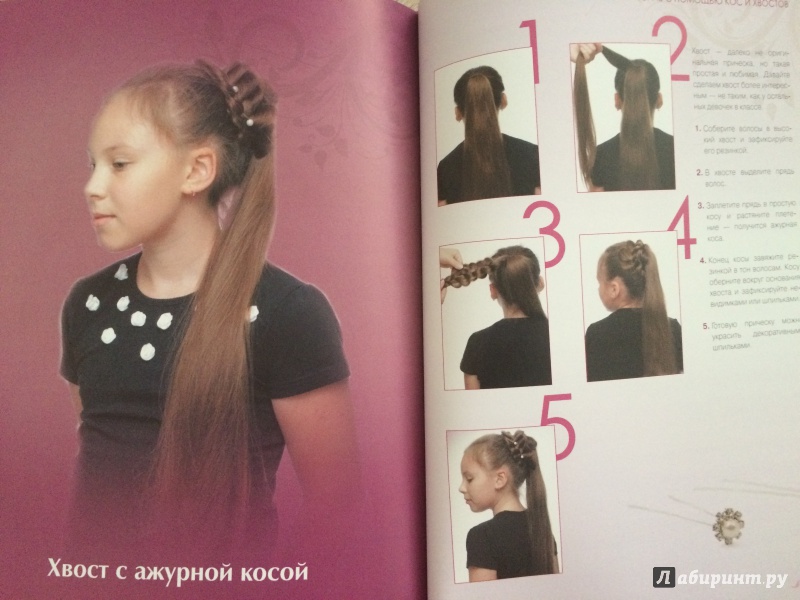 Иллюстрация 19 из 19 для Детские прически за 5 минут - Юлия Порошенко | Лабиринт - книги. Источник: Д.  О.