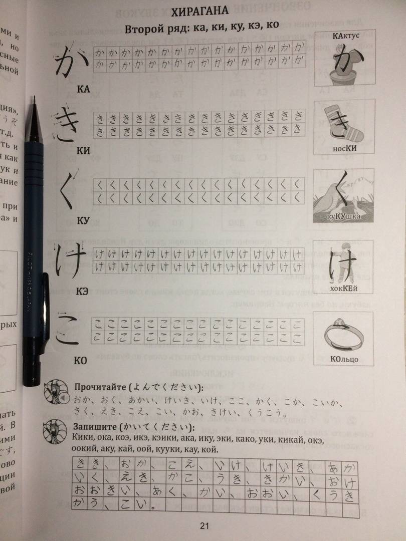 Иллюстрация 64 из 204 для Японская азбука. Учебное пособие - Анна Буландо | Лабиринт - книги. Источник: Akira