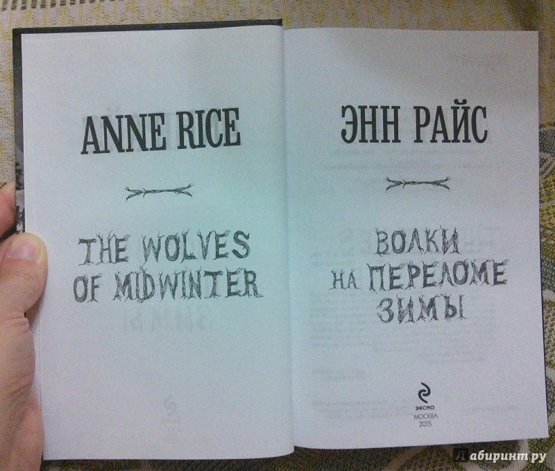 Иллюстрация 14 из 23 для Волки на переломе зимы - Энн Райс | Лабиринт - книги. Источник: Like The Wind