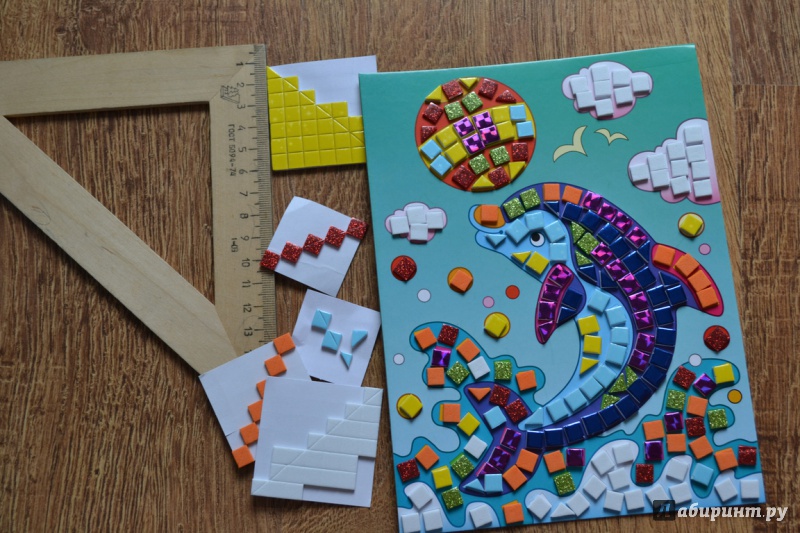Иллюстрация 5 из 11 для Разноцветная мозаика Дельфин | Лабиринт - игрушки. Источник: juli_pani