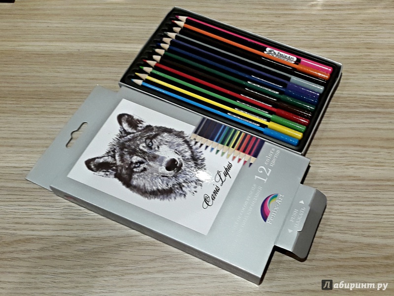 Иллюстрация 23 из 55 для Набор цветных карандашей, 12 цветов "Волк" (32870-12) | Лабиринт - канцтовы. Источник: Шипилова  Наталья