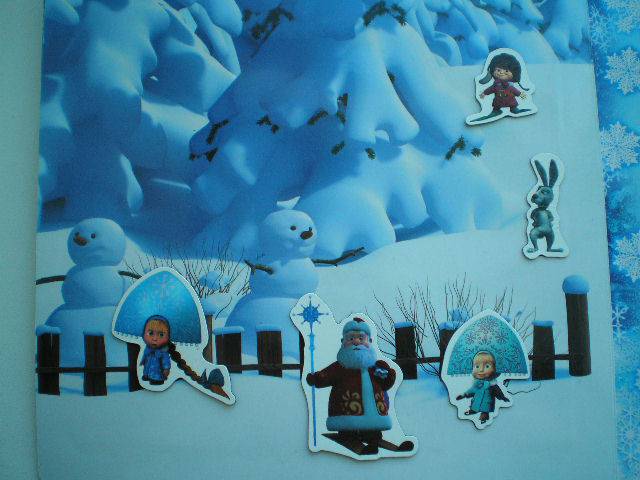 Иллюстрация 11 из 17 для Зима. Маша и Медведь. Книжка с магнитными картинками | Лабиринт - книги. Источник: Ремизова Нина