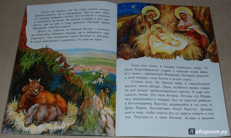 Иллюстрация 7 из 10 для Как бычок и ослик встретили родившегося Христа. Рождественская сказка - Евфимия Монахиня | Лабиринт - книги. Источник: Книжный кот