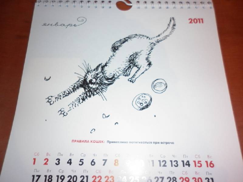 Иллюстрация 3 из 14 для Перекидной календарь на 2011 год "Новые правила кошек" | Лабиринт - сувениры. Источник: alalikovna