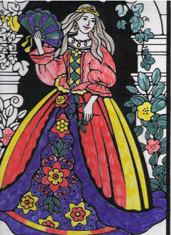 Иллюстрация 1 из 2 для Бархатные раскраски. Принцесса (1648) | Лабиринт - игрушки. Источник: Елена Владимировна