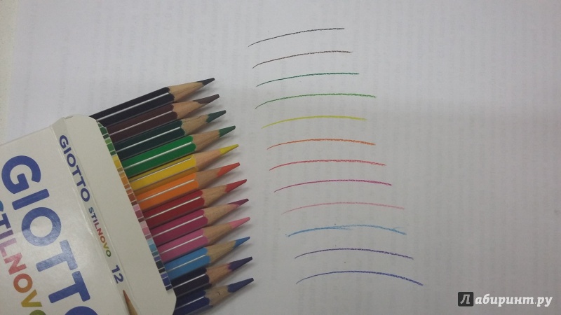 Иллюстрация 5 из 6 для Карандаши цветные GIOTTO STILNOVO: 12 штук, 12 цветов (256500) | Лабиринт - канцтовы. Источник: Снежана Борисовна