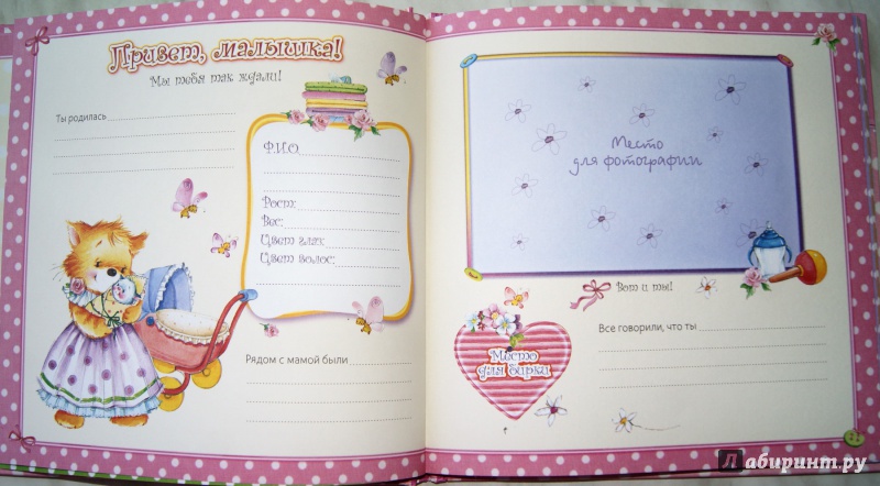 Иллюстрация 11 из 12 для Первый год малышки. Самые сладкие мгновения (розовый) | Лабиринт - сувениры. Источник: Желтова  Юлия