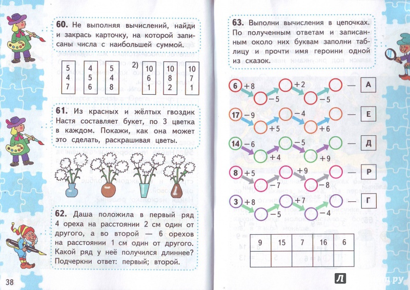 Рабочие листы 2 класс математика школа россии