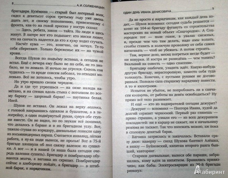 Иллюстрация 5 из 8 для Один день Ивана Денисовича - Александр Солженицын | Лабиринт - книги. Источник: Леонид Сергеев