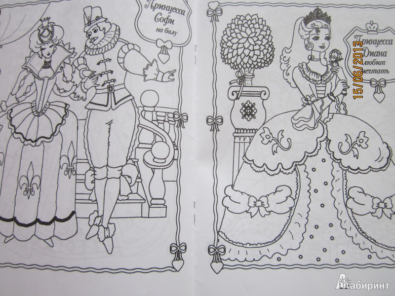 Иллюстрация 3 из 18 для Мечты принцесс. Розовая книжка. Раскраска | Лабиринт - книги. Источник: Карпеченко  Юля