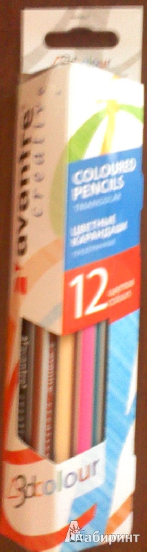 Иллюстрация 2 из 15 для Карандаши цветные трехгранные "Avantre Creative" 12 цветов (AV-PNC02) | Лабиринт - канцтовы. Источник: Tatka