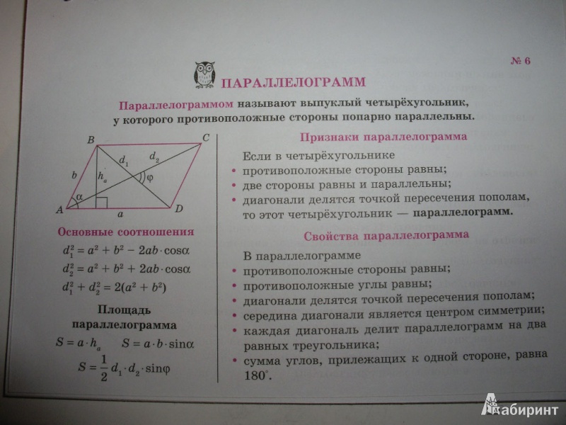 Иллюстрация 12 из 21 для Геометрия на ладони. Памятки и подсказки - Маркова, Подольская | Лабиринт - книги. Источник: Tiger.