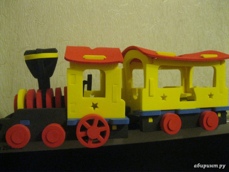 Иллюстрация 8 из 16 для 3D пазл. Конструктор мягкий "Экспресс поезд", 76 деталей (Т6011) | Лабиринт - игрушки. Источник: MaMasha