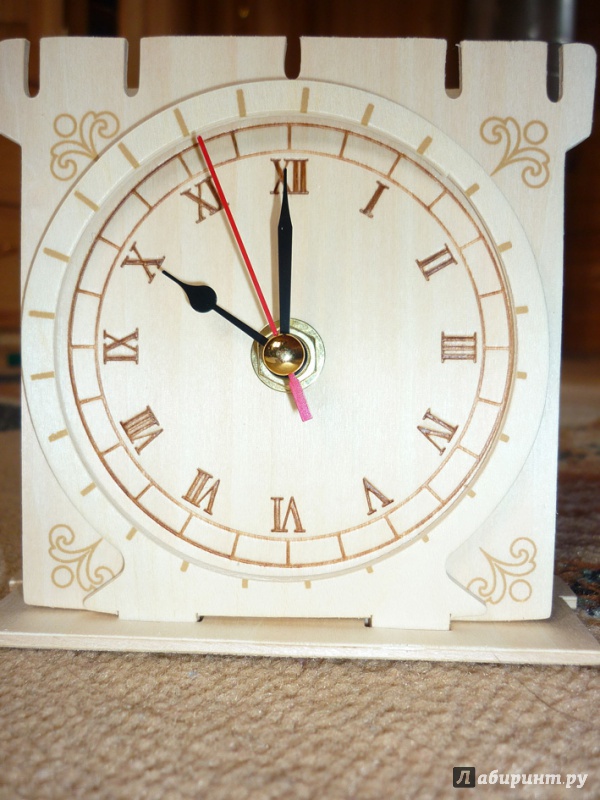 Иллюстрация 2 из 16 для Сборная деревянная модель "Настольные часы" (F002) | Лабиринт - игрушки. Источник: Шубина  Диана Владимировна