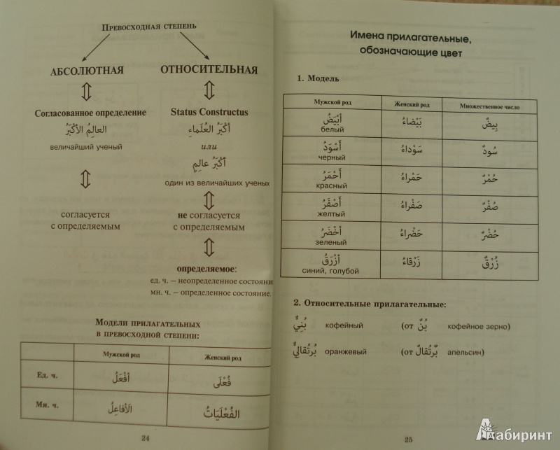 Иллюстрация 5 из 5 для Арабская грамматика в таблицах и схемах - Ольга Берникова | Лабиринт - книги. Источник: helgmar