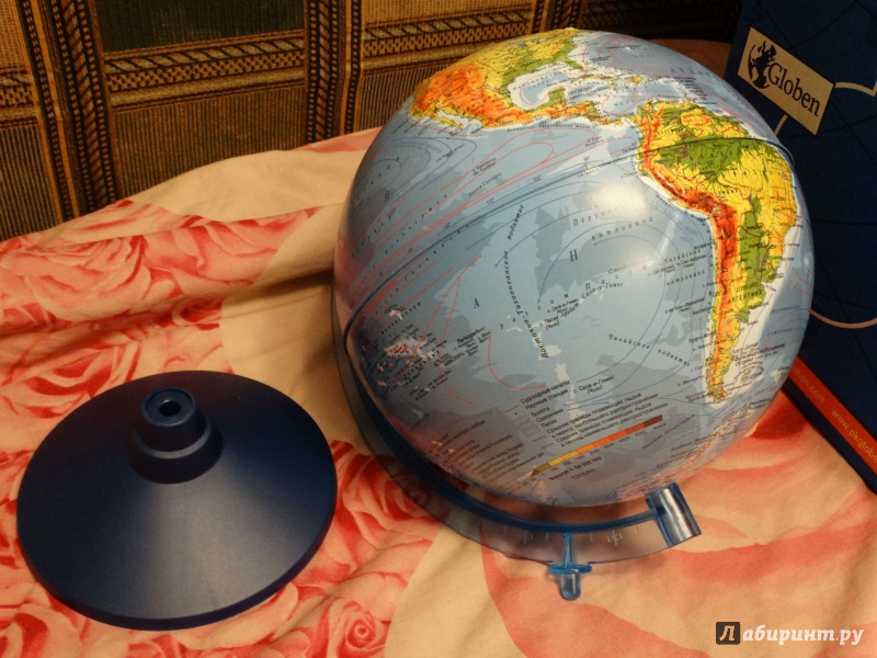 Иллюстрация 5 из 9 для Глобус Земли физический рельефный (d=250 мм) (Ке022500193) | Лабиринт - канцтовы. Источник: Пиккель  Василина